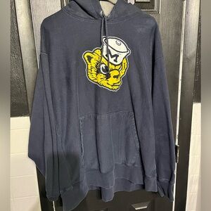 XXL Michigan Wolverines hoodie. Faded but good condition. No rips or stains.